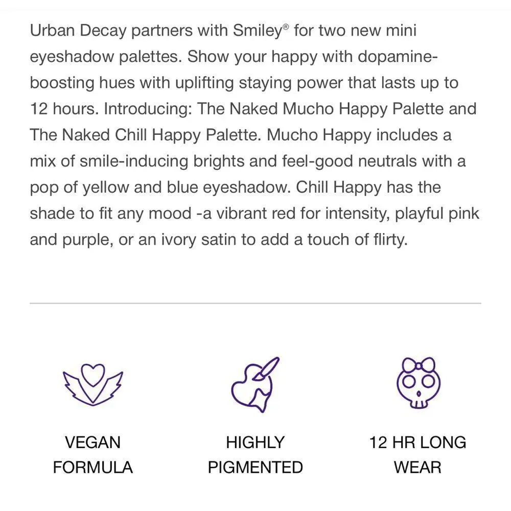 $19 🌙 Urban Decay Naked Palette 🎨 Smiley Mucho Happy NEW 6 Shades‎